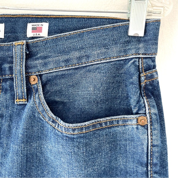 Re/Done High Rise Ankle Crop Stretch Denim Blue Jeans Size 30 - Picture 4 of 10